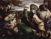 Jacopo Bassano Anbetung der Heiligen Drei Konige oil painting